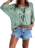 ? Handmade Crochet V©\Neck Boho Top | Apricot Summer Essential