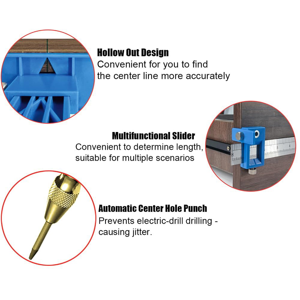 Dailyardtool® Woodworking Punch Locator Drill Guide