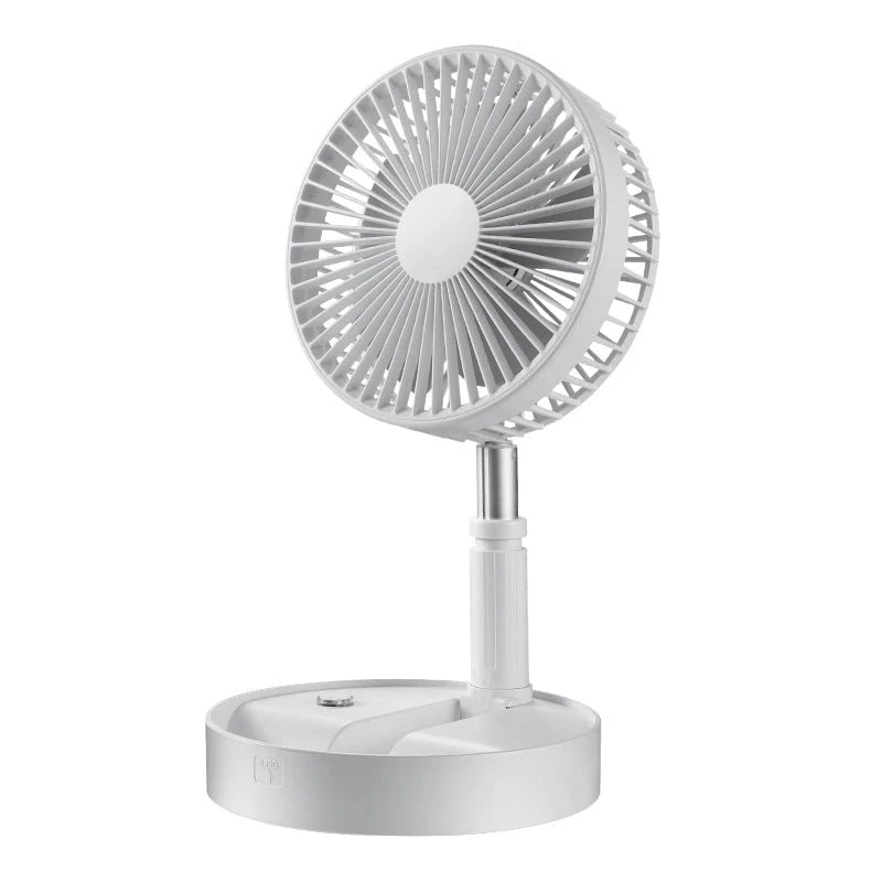 Dailyard™Telescopic Folding USB Charging Fan – Adjustable height, quiet operation & portable – perfect for desk, travel or outdoor use