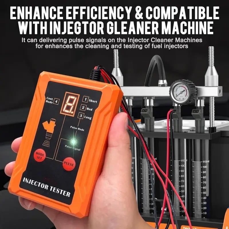 Dailyardtool®Universal Fuel Injector Tester 12V/5V 8 Modes 8 Adapters