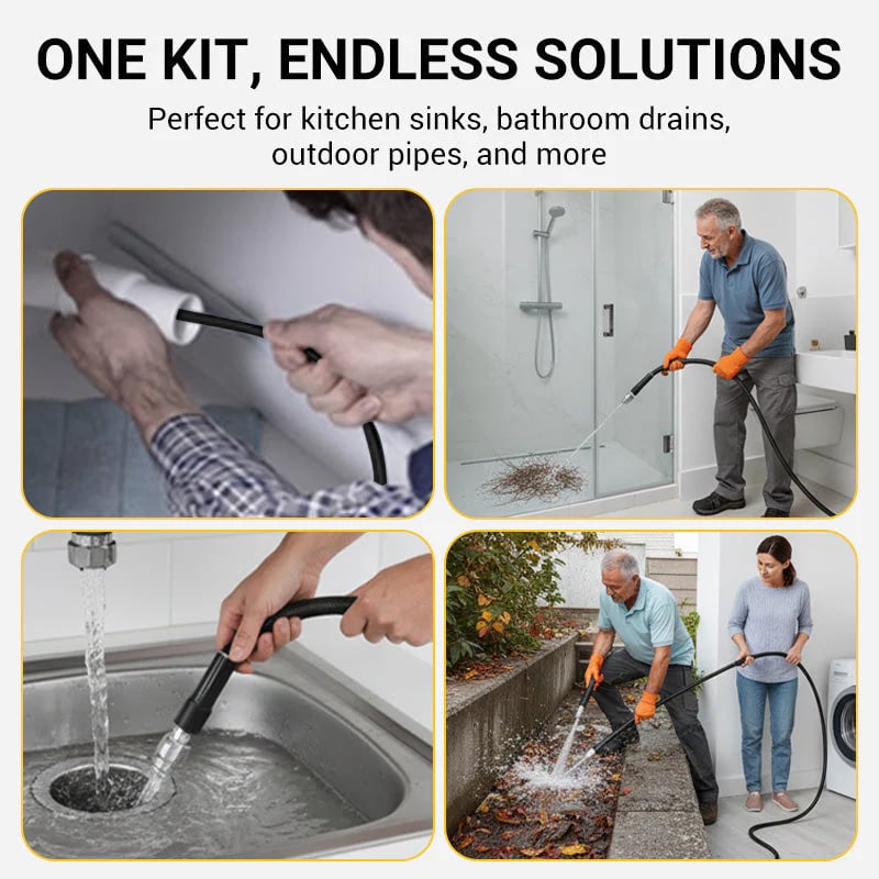 Dailyardtool®Triple-layer burst-proof hose – PVC & stainless steel. Universal connector, easy install. Perfect for heavy-duty cleaning! 🚿🔧