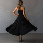 ?? Halter Neck Sleeveless Midi Dress