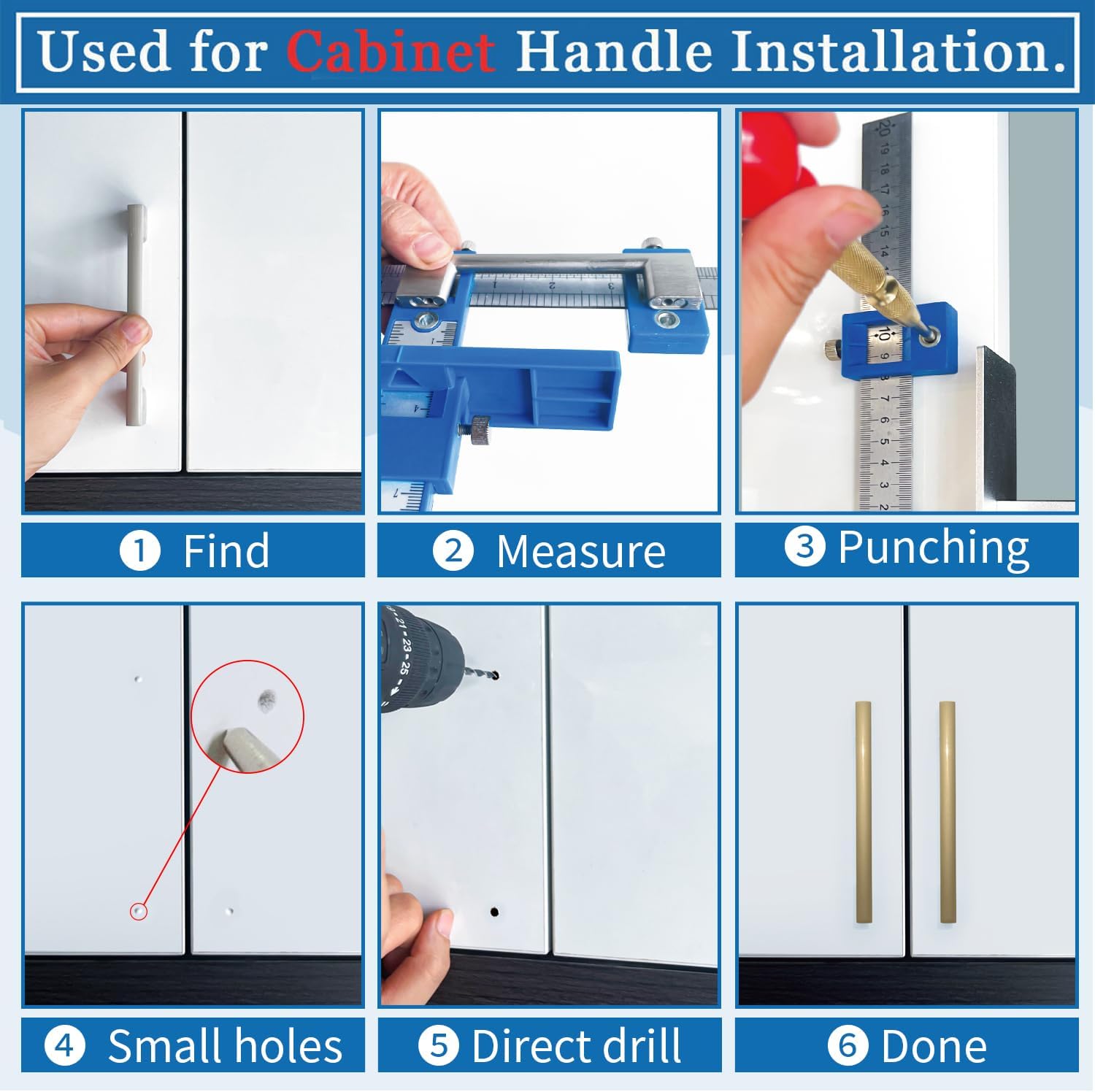 Dailyardtool® Woodworking Punch Locator Drill Guide