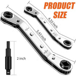 Dailyard™4-in-1 HVAC Ratchet Service Wrench Set with S2 Hex Bit Adapters