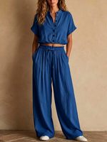 Crinkled Linen Two Piece Set
