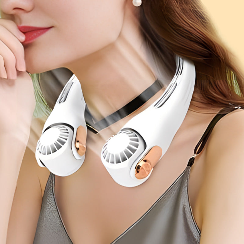 Dailyard™Neck Air Conditioner Fan – Ultra‑quiet, 360° rotating, 3 speeds. Hands‑free cooling, long battery. Summer essential!