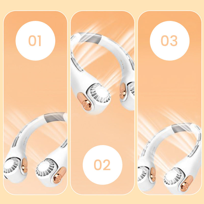 Dailyard™Neck Air Conditioner Fan – Ultra‑quiet, 360° rotating, 3 speeds. Hands‑free cooling, long battery. Summer essential!