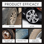 Dailyardtool®Tire wax – restores black gloss, blocks UV, repels dirt. Easy & quick!