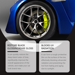 Dailyardtool®Tire wax – restores black gloss, blocks UV, repels dirt. Easy & quick!