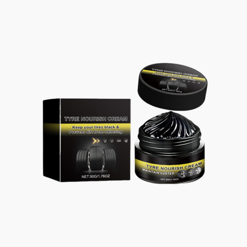 Dailyardtool®Tire wax – restores black gloss, blocks UV, repels dirt. Easy & quick!