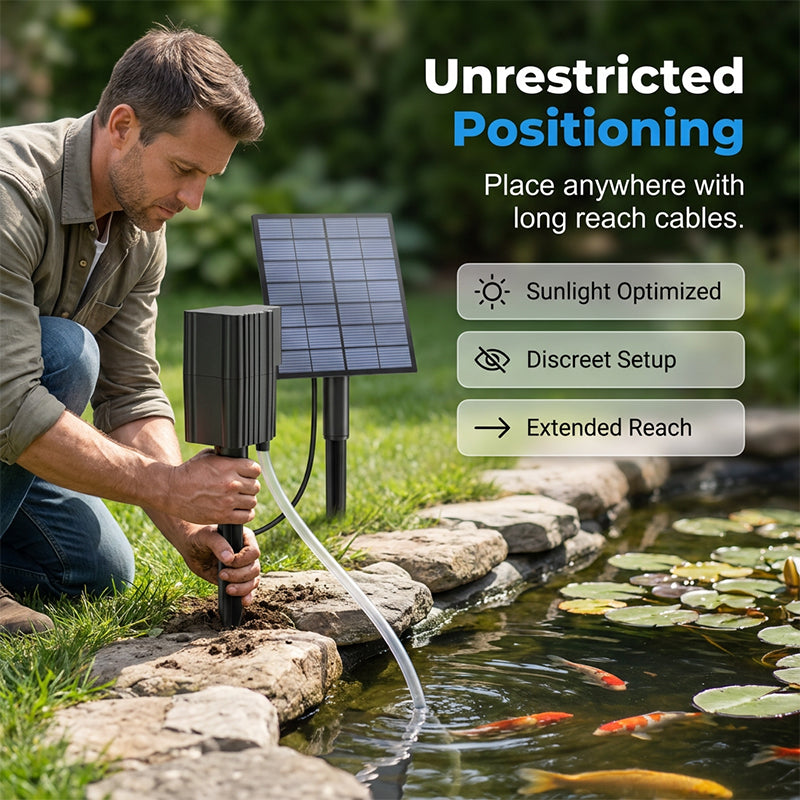 Dailyard™Solar Pond Aerator with Air Pump