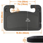 Dailyard™Steering Wheel Tray Table – Foldable, Cup & Tablet Slot, Lightweight
