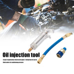 Dailyardtool® Precision AC Oil Dye Injector – Brass Construction, High Pressure Hose, Clear Barrel ✨