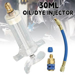 Dailyardtool® Precision AC Oil Dye Injector – Brass Construction, High Pressure Hose, Clear Barrel ✨