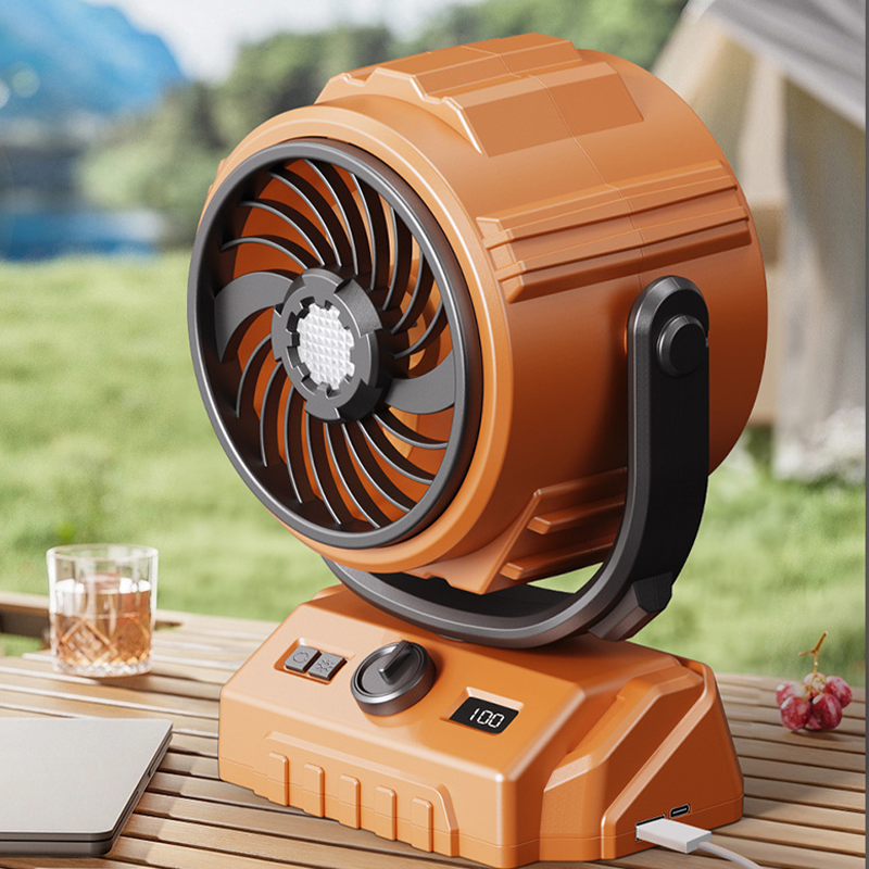 Dailyard™ 100-Speed Turbo Camping Fan – Rechargeable & powerful – Compact, quiet & long battery life – perfect for tents, RVs or outdoor workspaces 🔋⛺✨