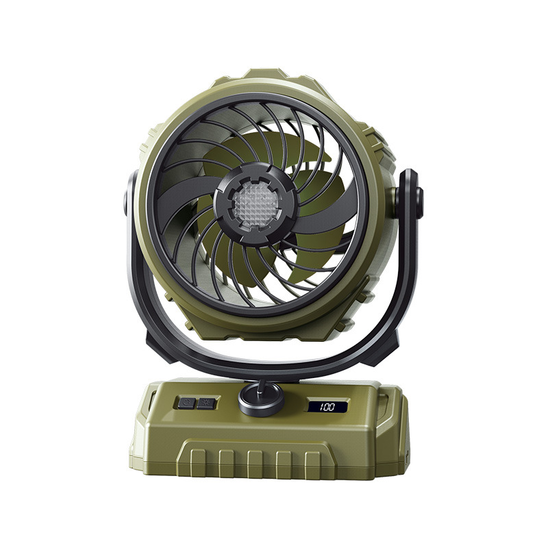 Dailyard™ 100-Speed Turbo Camping Fan – Rechargeable & powerful – Compact, quiet & long battery life – perfect for tents, RVs or outdoor workspaces 🔋⛺✨