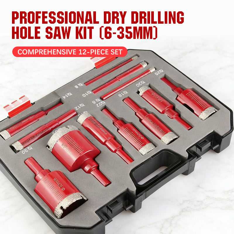 Dailyardtool® Professional Dry Drilling Hole Saw Kit (6-35mm)