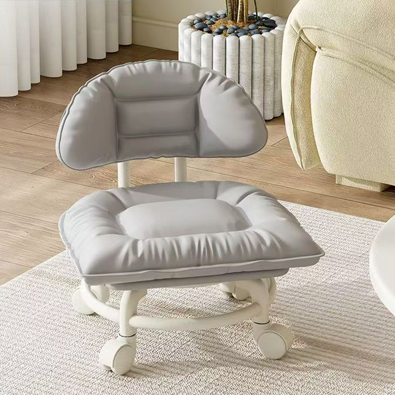 Rolling Low Stool with Backrest⚙️🪑