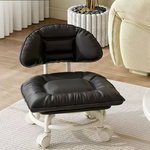 Rolling Low Stool with Backrest⚙️🪑