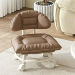 Rolling Low Stool with Backrest⚙️🪑